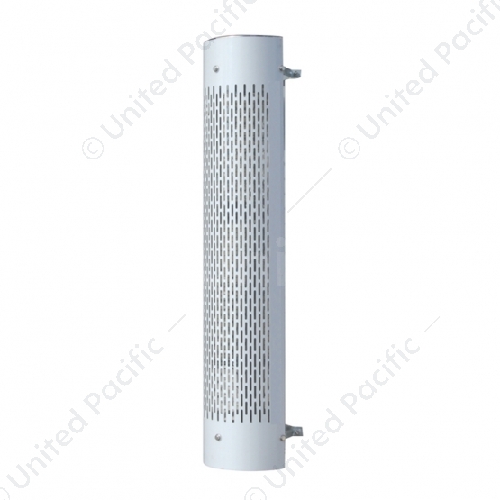 48" Tall 270 Degree Stainless Exhaust Muffler Shield For 10" Diameter Exhaust - Vertical Slot