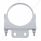 5" Stainless Cab Exhaust Clamp For Peterbilt