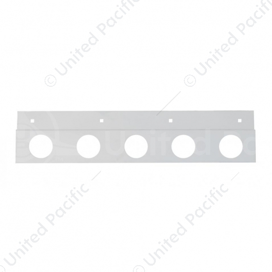 Stainless Top Mud Flap Plate - Five 2" Light Cutout