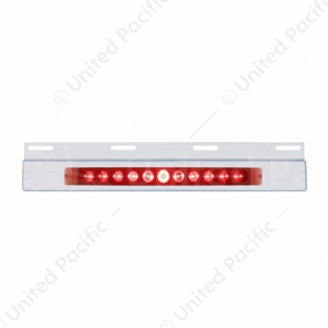 Stainless Top Mud Flap Plate With 11 LED 17" Light Bar (Each)