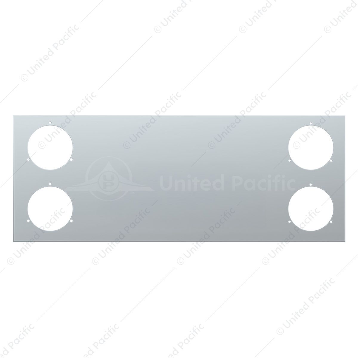 33-3/4" Stainless Steel Rear Center Light Panel With Four 4" Light Cutouts (No LP Holes)