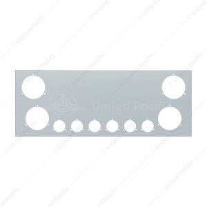 33-3/4" SS Rear Center Light Panel With Four 4" & Six 2" Light Cutouts(No LP Holes)