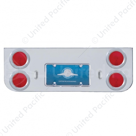 Chrome Rear Center Panel With Four 4" Lights & Bezels