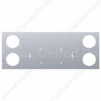 33-3/4" Stainless Steel Rear Center Light Panel With Four 4" Light Cutouts