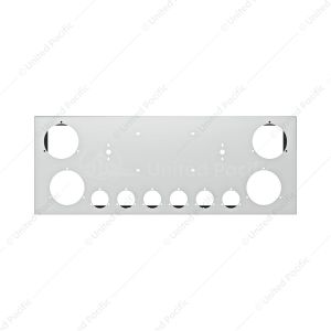 33-3/4" SS Rear Center Light Panel With Four 4" & Six 2" Light Cutouts