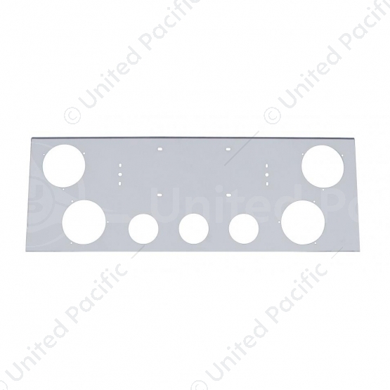 Stainless Steel Rear Center Light Panel With Four 4" Light Cutouts & Three 2.5" Light Cutouts