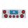 Stainless Rear Center Panel With 4X 4" Lights & 3X 2-1/2" Beehive Lights & Grommets