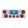 Stainless Rear Center Panel With 4X 4" Lights & 3X 2-1/2" Flat Lights & Grommets