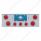 Chrome Rear Center Panel With Four 4" Lights & Three 2-1/2" Lights & Visors
