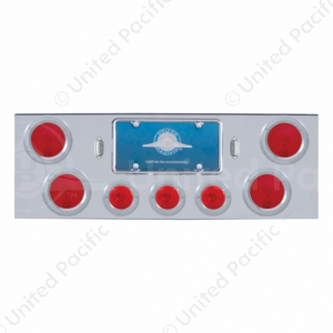 Chrome Rear Center Panel With Four 4" Lights & Three 2-1/2" Lights