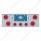 Chrome Rear Center Panel With Four 4" Lights & Three 2-1/2" Beehive Lights & Bezels