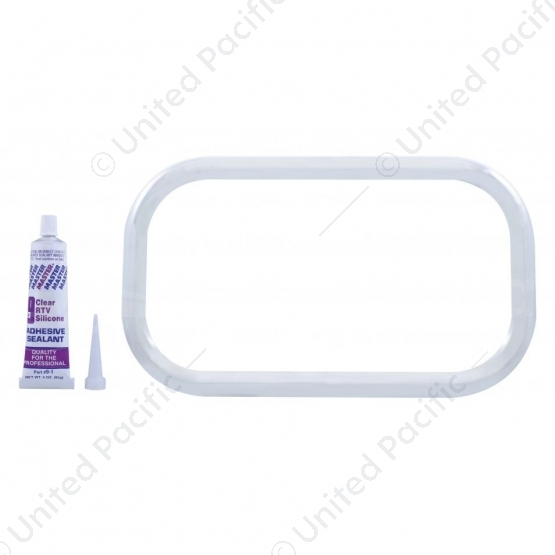 Stainless Curved View Window Trim With Sealant Adhesive For Freightliner