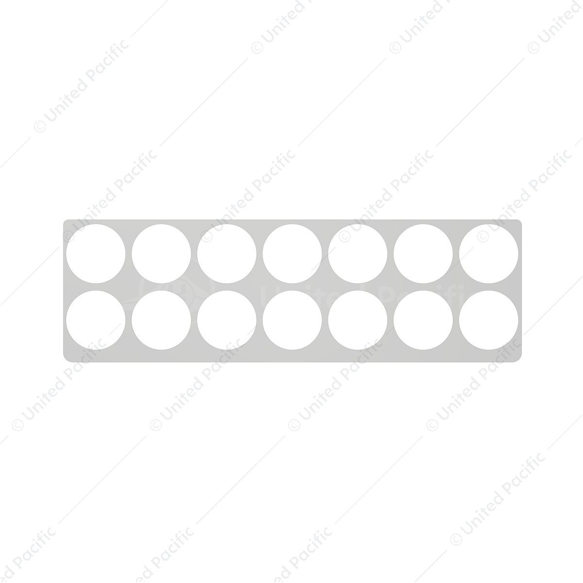 2006+ Kenworth Stainless Right Gauge Dash Panel Trim - 14 Holes