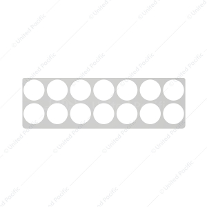 2006+ Kenworth Stainless Right Gauge Dash Panel Trim - 14 Holes