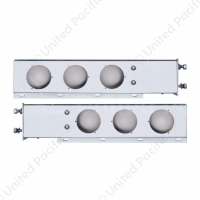 3-3/4" Bolt Pattern Deluxe Stainless Spring Loaded Light Bar With 6X 4" Light Cutouts (Pair)