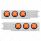 3-3/4" Bolt Pattern Deluxe Stainless Spring Loaded Light Bar With 6X 4" Lights & Grommets (Pair)