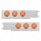 3-3/4" Bolt Pattern Deluxe Stainless Spring Loaded Light Bar With 6X 4" Lights & Bezels (Pair)