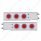 3-3/4" Bolt Pattern Deluxe Stainless Spring Loaded Light Bar With 6X 4" Lights & Bezels (Pair)