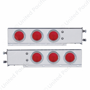 3-3/4" Bolt Pattern Deluxe Stainless Spring Loaded Light Bar With 6X 4" Lights (Pair)