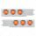 3-3/4" Bolt Pattern Deluxe Stainless Spring Loaded Light Bar With 6X 4" Lights & Visors (Pair)