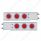 3-3/4" Bolt Pattern Deluxe Stainless Spring Loaded Light Bar With 6X 4" Lights & Visors (Pair)