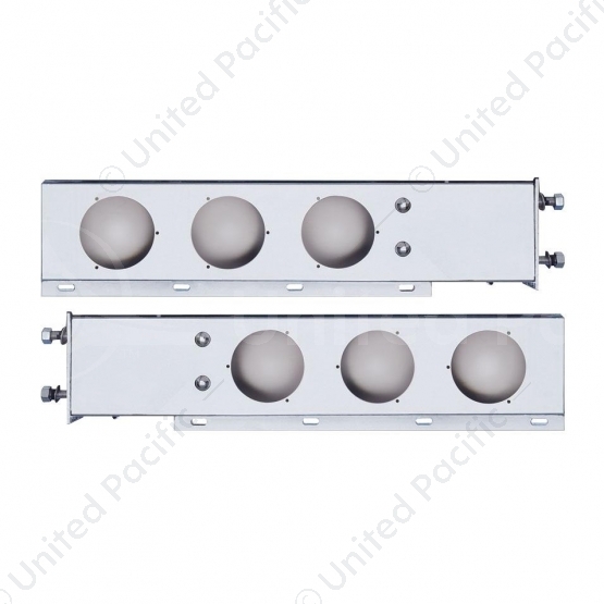 3-3/4" Bolt Pattern 430 SS Spring Loaded Light Bar With Three 4" Light Cutouts (Pair)