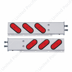 2-1/2" Bolt Pattern Stainless Spring Loaded Light Bar With 6X Oval Lights (Pair)