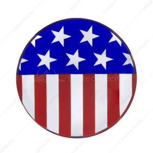 1-3/4" Round Glossy Sticker - USA Flag (Bulk)