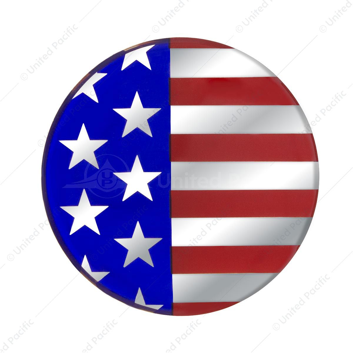1-3/4" Round Glossy Sticker - USA Flag