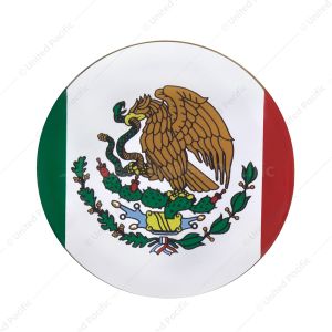 1-3/4" Round Glossy Sticker - Mexico Flag (Bulk)