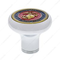 Deluxe Military Medallion Air Valve Knobs - Marine
