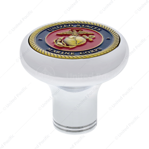 Deluxe Military Medallion Air Valve Knobs - Marine