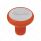 Deluxe Aluminum Screw-On Air Valve Knob With Stainless Tractor Plaque - Cadmium Orange