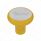 Deluxe Aluminum Screw-On Air Valve Knob With Stainless Tractor Plaque - Electric Yellow