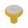 Deluxe Aluminum Screw-On Air Valve Knob With Stainless Trailer Plaque - Electric Yellow