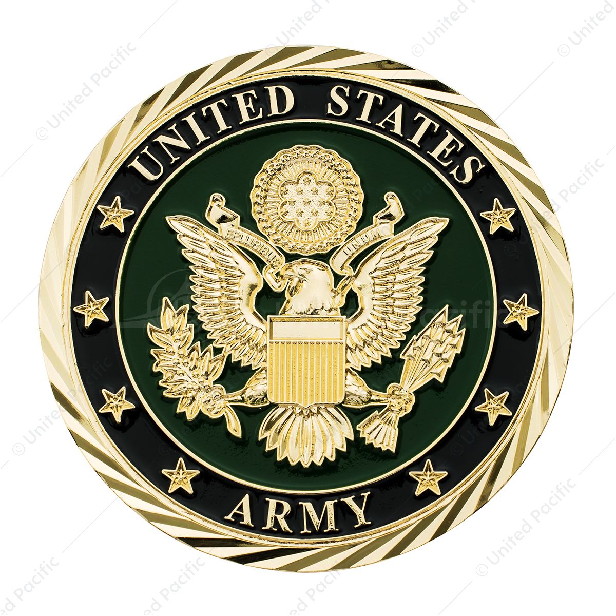 1-3/4" U.S. Military Adhesive Metal Medallion - Army