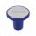 Aluminum Screw-On Air Valve Knob With Stainless Tractor Plaque - Indigo Blue