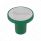 Aluminum Screw-On Air Valve Knob With Stainless Tractor Plaque - Emerald Green