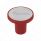 Aluminum Screw-On Air Valve Knob With Stainless Tractor Plaque - Candy Red