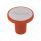 Aluminum Screw-On Air Valve Knob With Stainless Trailer Plaque - Cadmium Orange
