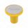 Aluminum Screw-On Air Valve Knob With Stainless Trailer Plaque - Electric Yellow