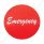 "Emergency" Aluminum Air Valve Knob Sticker Only - Red