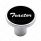 Aluminum Screw-On Air Valve Knob With Tractor Script Sticker - Black Sticker
