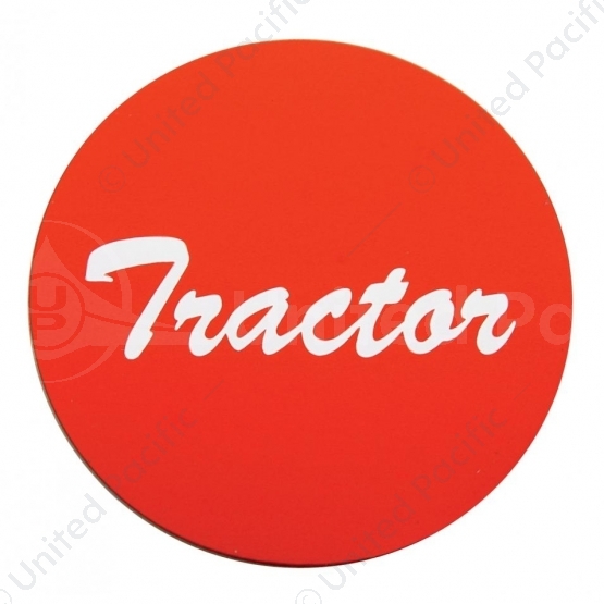 "Tractor" Aluminum Air Valve Knob Sticker Only - Red