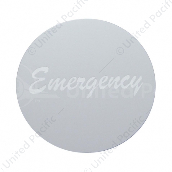 "Emergency" Aluminum Air Valve Knob Sticker Only - Silver