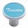 Aluminum Screw-On Air Valve Knob With Tractor Script Sticker - Blue Sticker