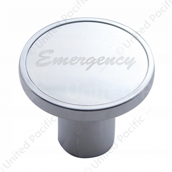 "Emergency" Air Valve Knob - Silver Aluminum Sticker