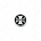 "Tractor" Deluxe Air Valve Knob - Black Maltese Cross Sticker