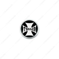 "Trailer" Deluxe Air Valve Knob - Black Maltese Cross Sticker