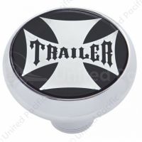 "Trailer" Deluxe Air Valve Knob - Black Maltese Cross Sticker